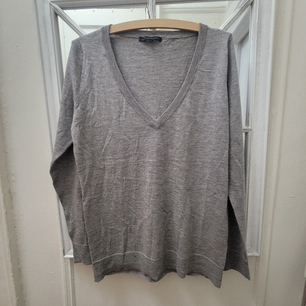 Cashmere Pullover Vneck Sweater‎ NWOT Preppy Elevated Basic Quiet Luxury